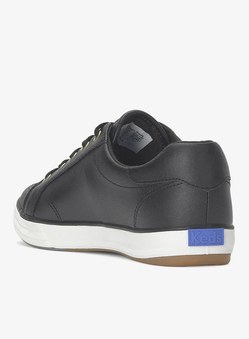 Keds black Keds Women's Center III Lace Up Leather Casual Sneaker Black for Women | Best Price UAE